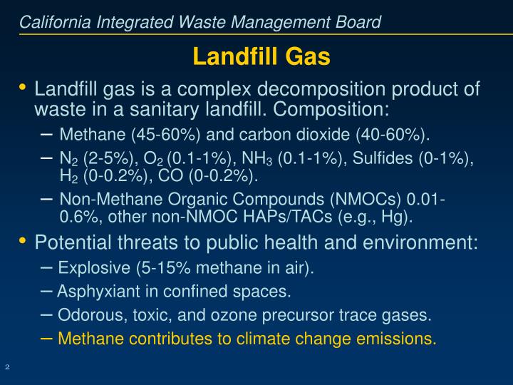 PPT Landfill Methane and Climate Change PowerPoint Presentation ID