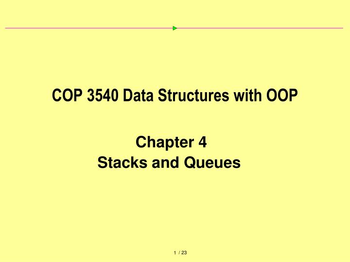PPT - COP 3540 Data Structures with OOP PowerPoint Presentation, free ...