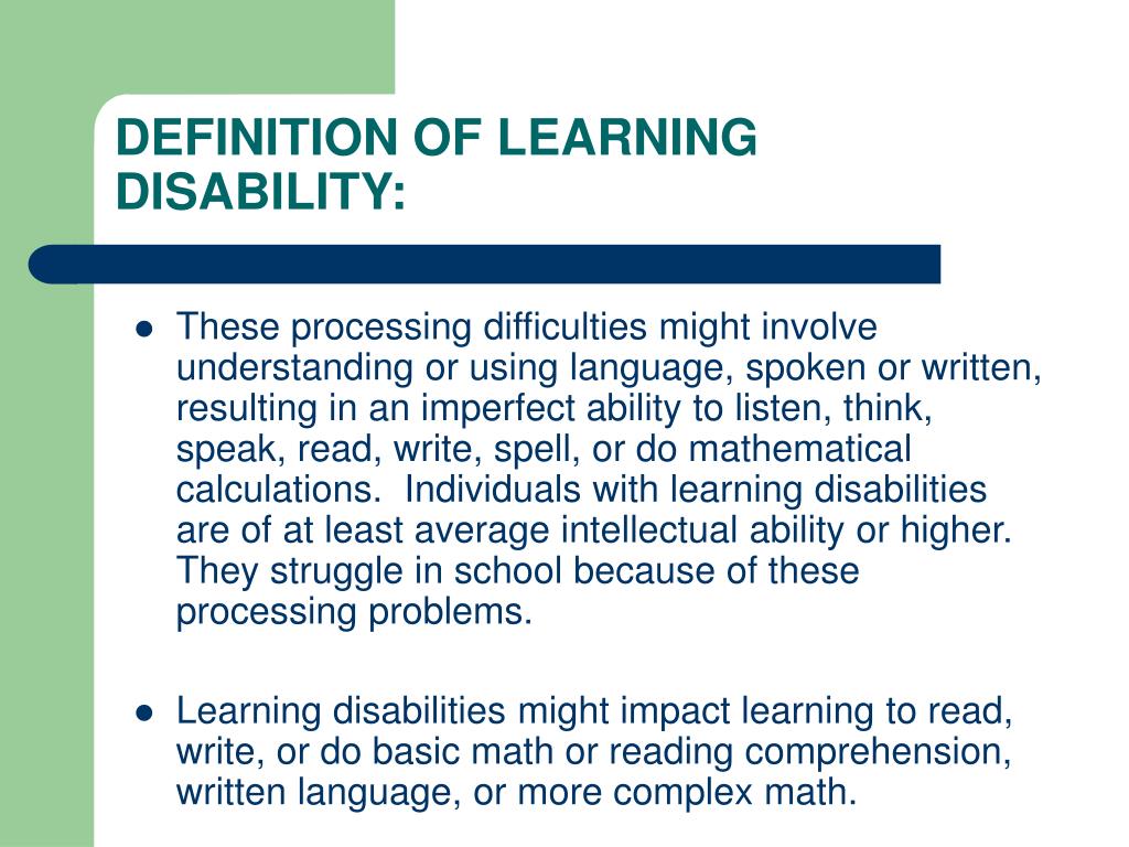 research article on learning disability