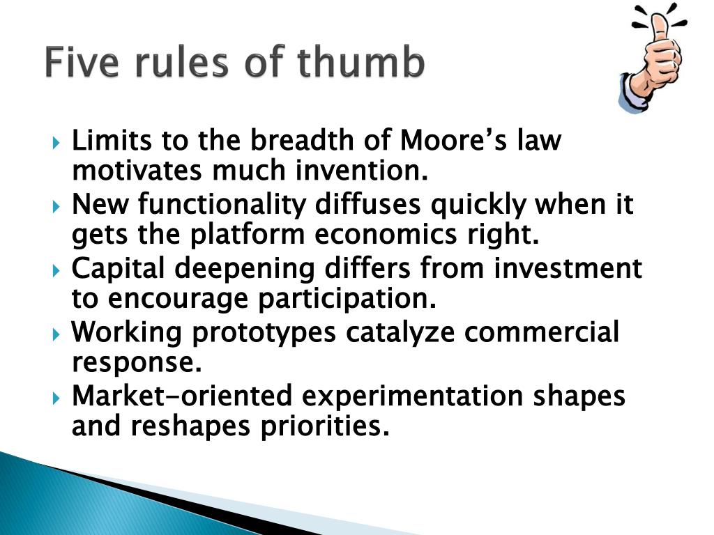 What is rule of thumb in economics?