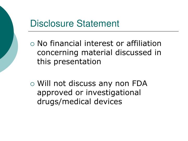 presentation and disclosure meaning