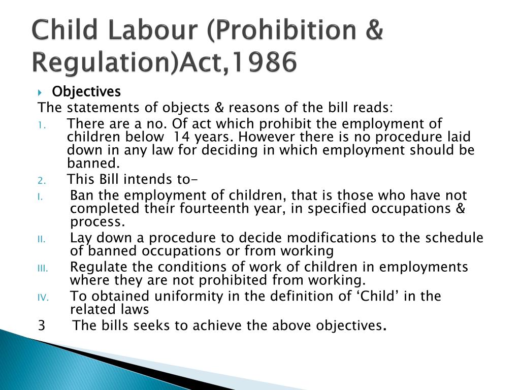 essay on child labour act 1986