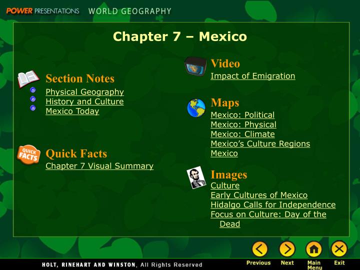 ppt chapter 7 mexico powerpoint presentation id 3273988