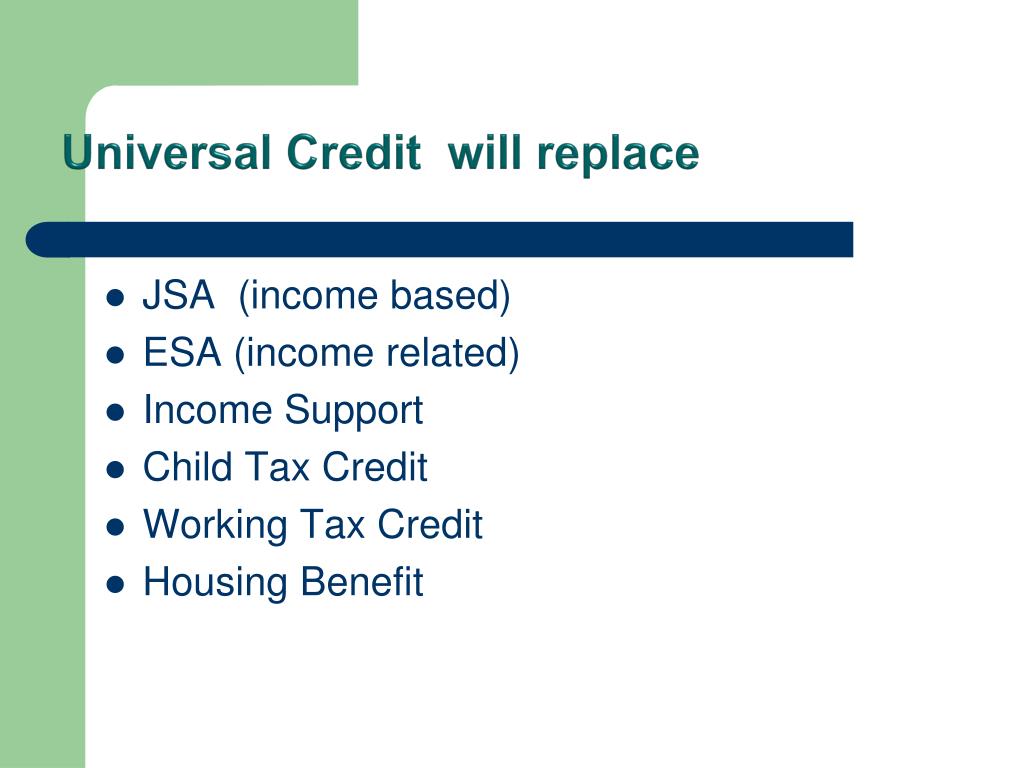 PPT Welfare Benefit Reform From Housing Benefit to Universal Credit