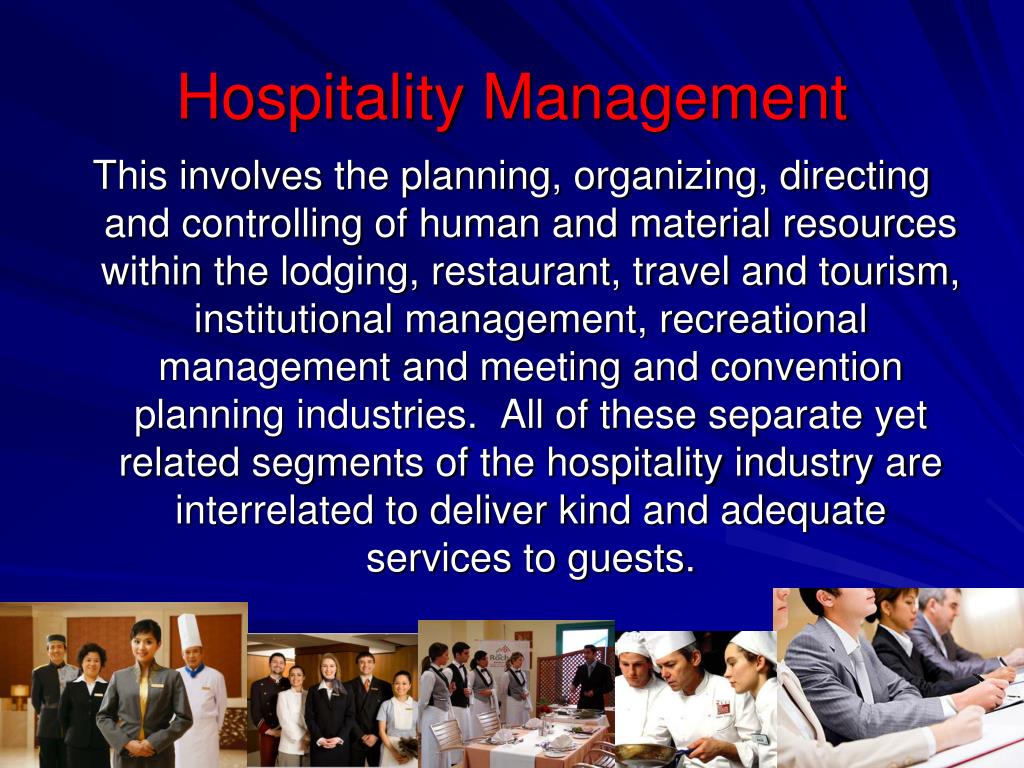 hospitality tourism management meaning