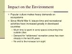 impact on the environment