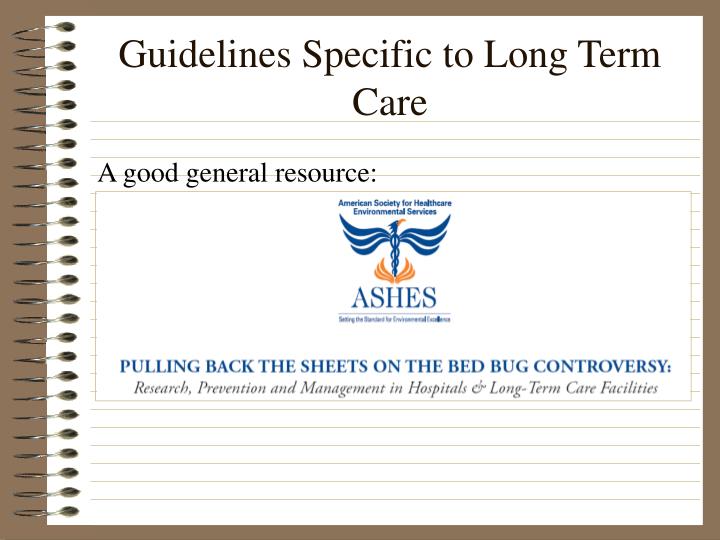 PPT Guidelines Specific to Long Term Care PowerPoint Presentation