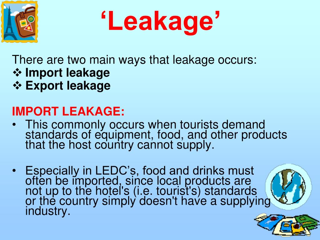 export leakage in tourism examples