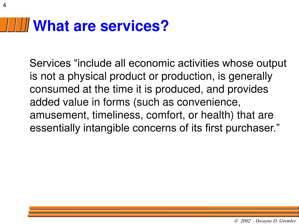 PPT Introduction to Services (Chapter 1) PowerPoint Presentation