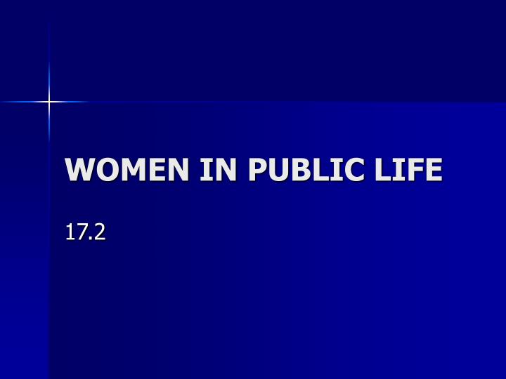 women in public life n.