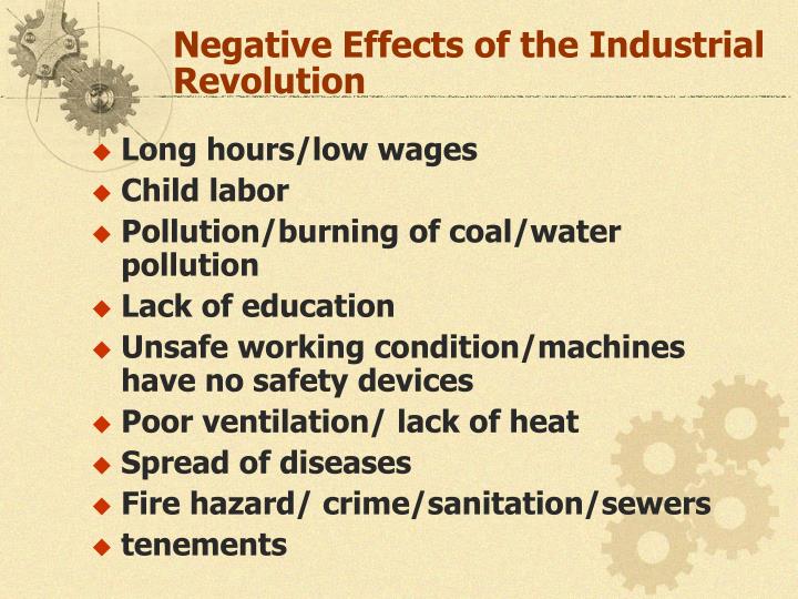 effects of the industrial revolution assignment
