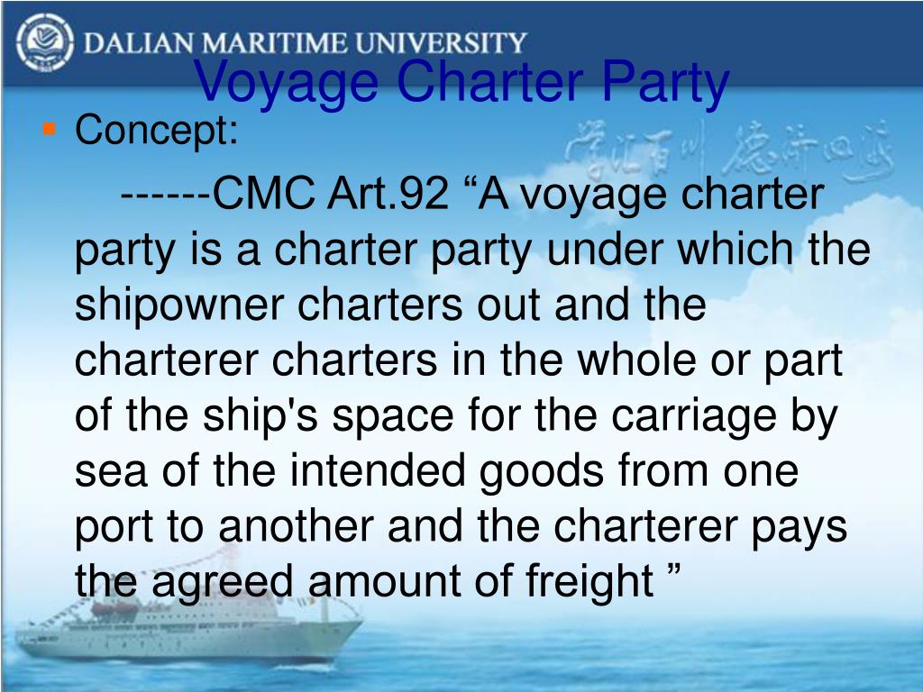 definition of voyage charter party