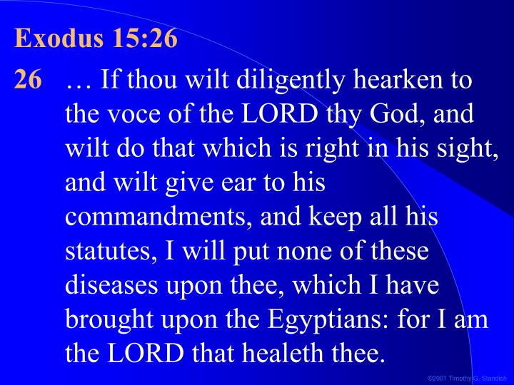 Ppt - Exodus 15:26 Powerpoint Presentation, Free Download - Id:3279146