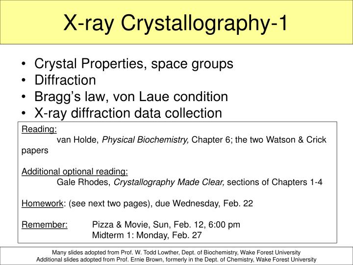 powerpoint presentation on x ray crystallography