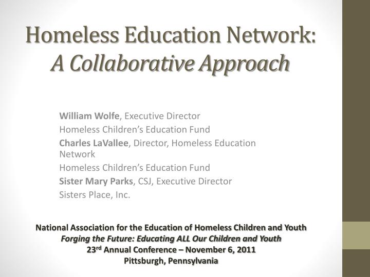 homeless education network a collaborative approach n.