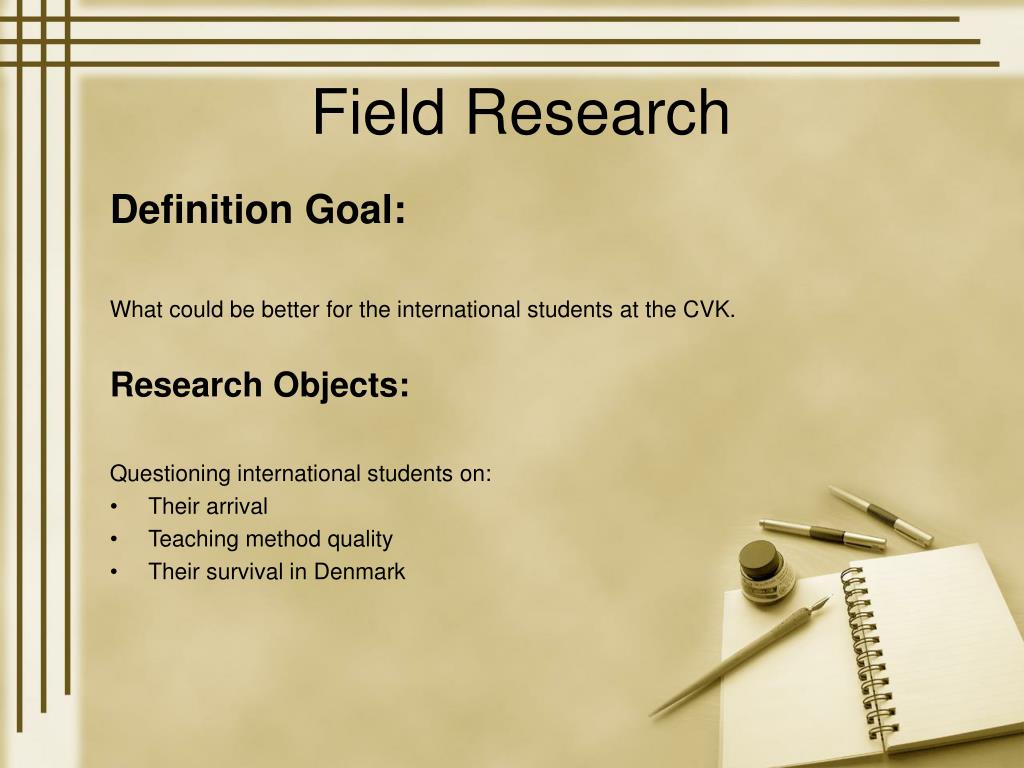 in field research meaning