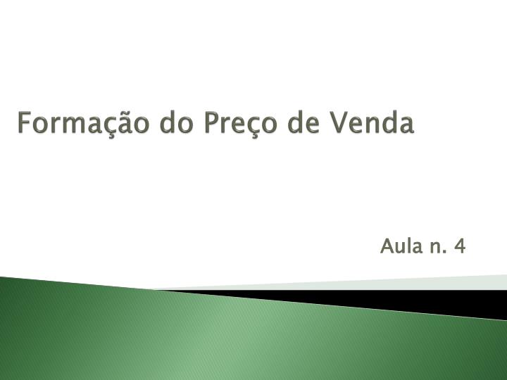 PPT Formação do Preço de Venda PowerPoint Presentation free download ID