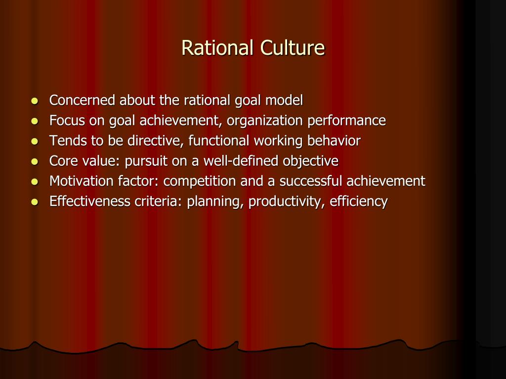 culture as rational thesis definition