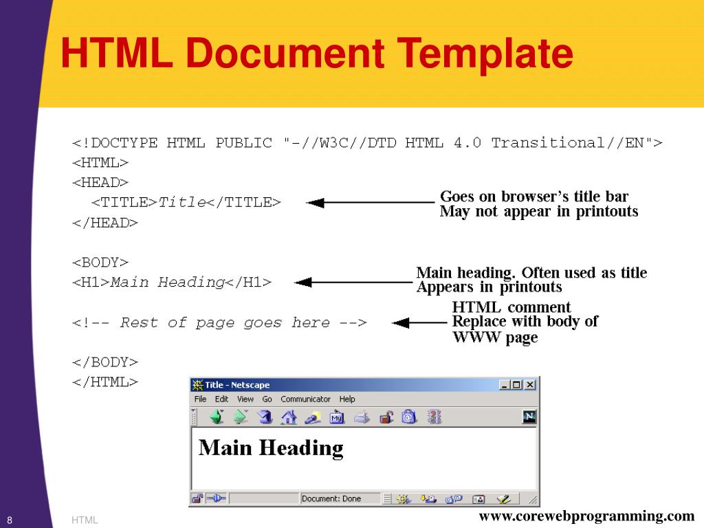 PPT - HyperText Markup Language (HTML) PowerPoint Presentation, free ...