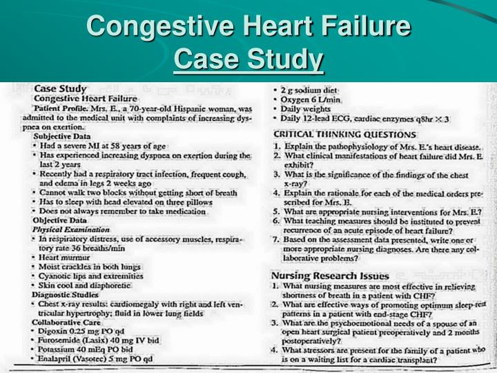 a case study heart failure