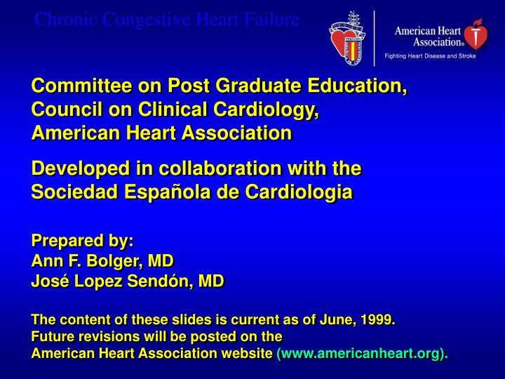 ppt-chronic-congestive-heart-failure-american-heart-association-in