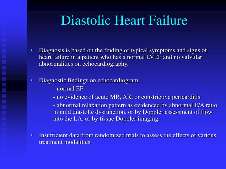 Symptoms Of Diastolic Heart Failure