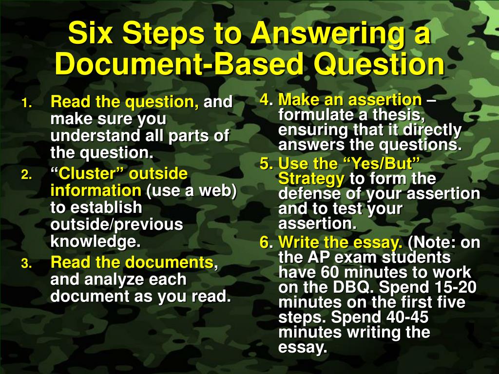 document based questions purpose