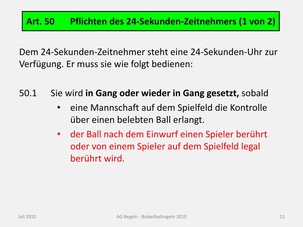 PPT - Neue Regeln 2010 PowerPoint Presentation, free download - ID:3282932