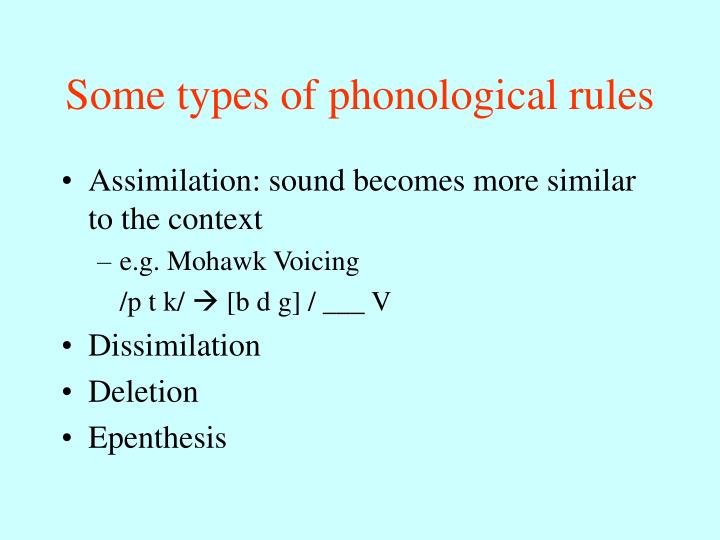 phonological rules Phonological rule 6 voiceless stops are preceded by glottal stop after a vowel and at the end of a word also applies to word-final voiceless affricates. phonological rules Phonological rule 6 voiceless stops are preceded by glottal stop after a vowel and at the end of a word also applies to word-final voiceless affricates.