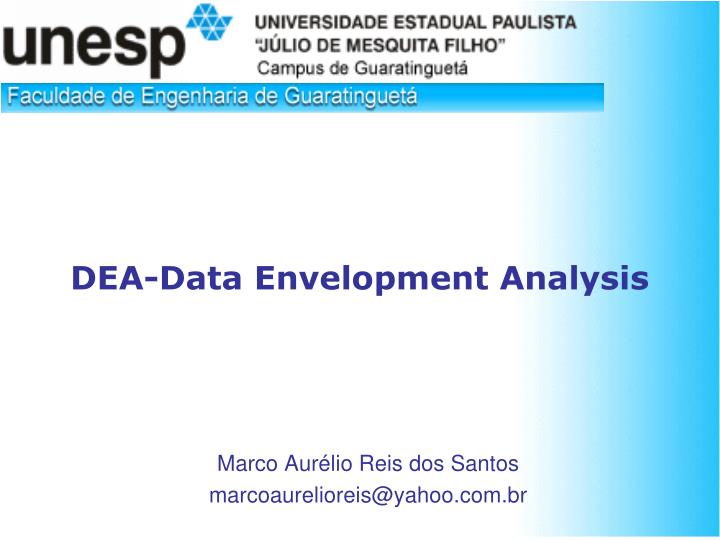 dea data envelopment analysis n.