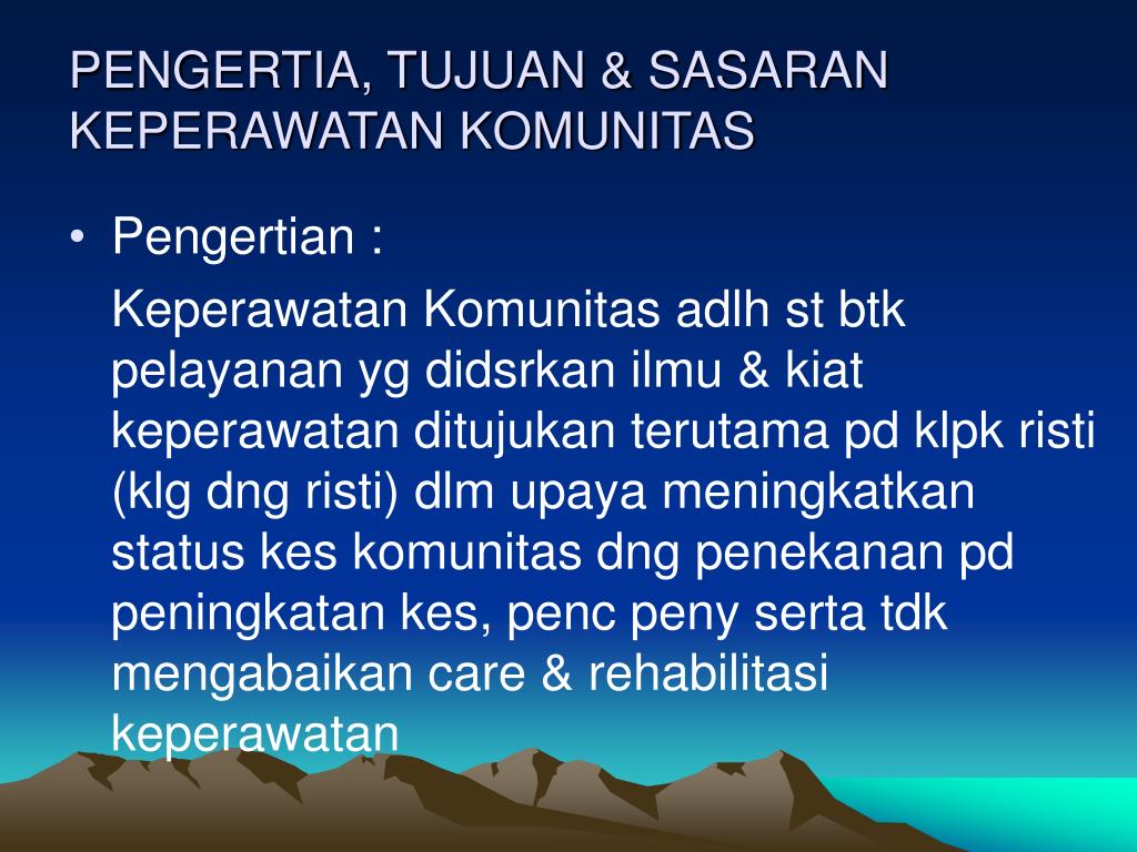 PPT - KONSEP KEPERAWATAN KOMUNITAS PowerPoint Presentation, Free ...