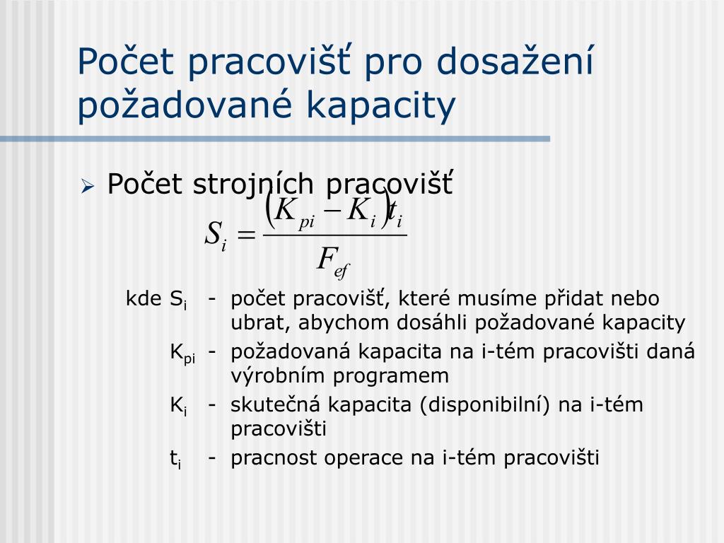 PPT - Výrobní kapacita PowerPoint Presentation, free download - ID:3285531
