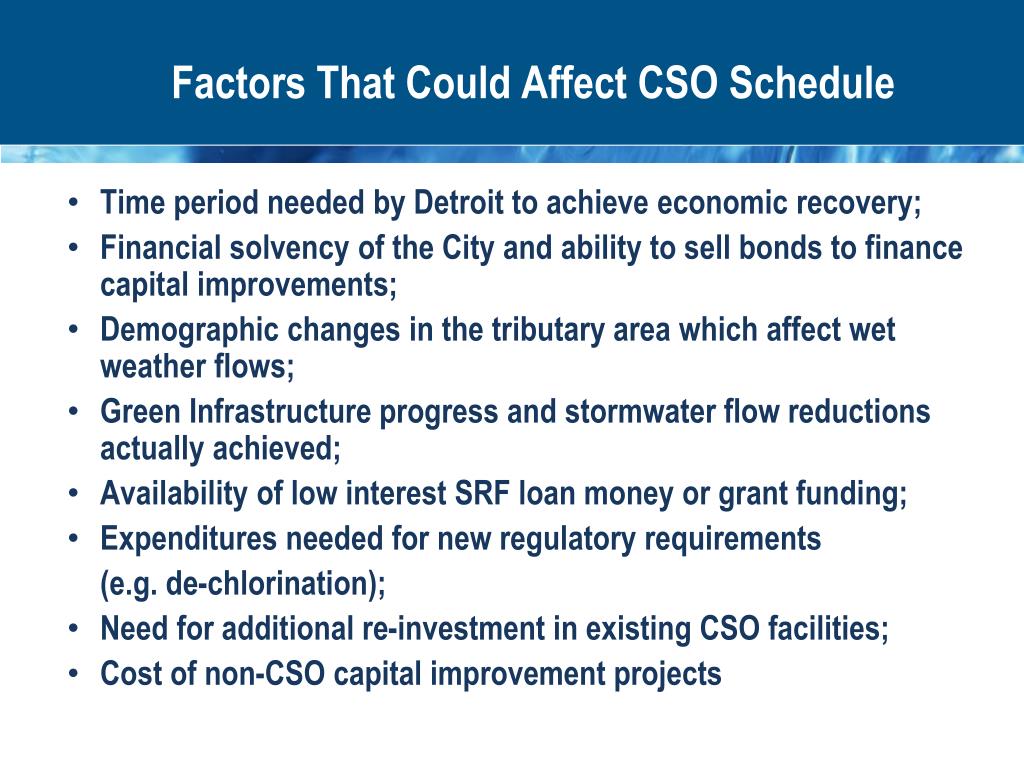 PPT UPDATE ON DWSD’S LONG TERM CSO CONTROL PLAN PowerPoint