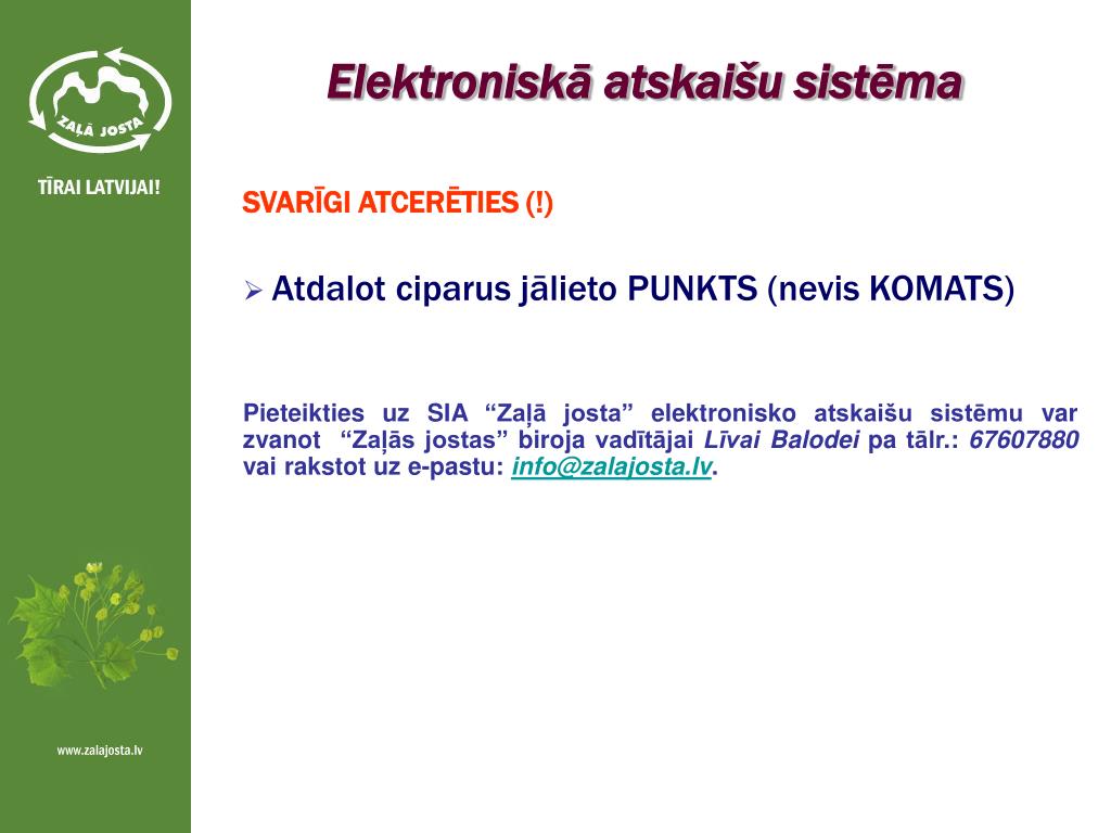 PPT - “Zaļās jostas” aktualitātes PowerPoint Presentation, free download -  ID:3286170