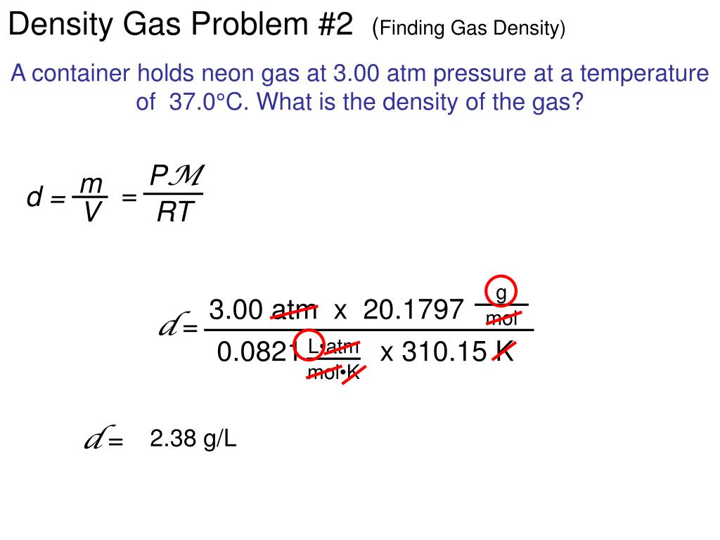 How To Find Density Of A Gas Given Temperature And Pressure