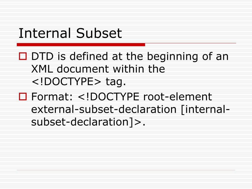 Root element. Subset.