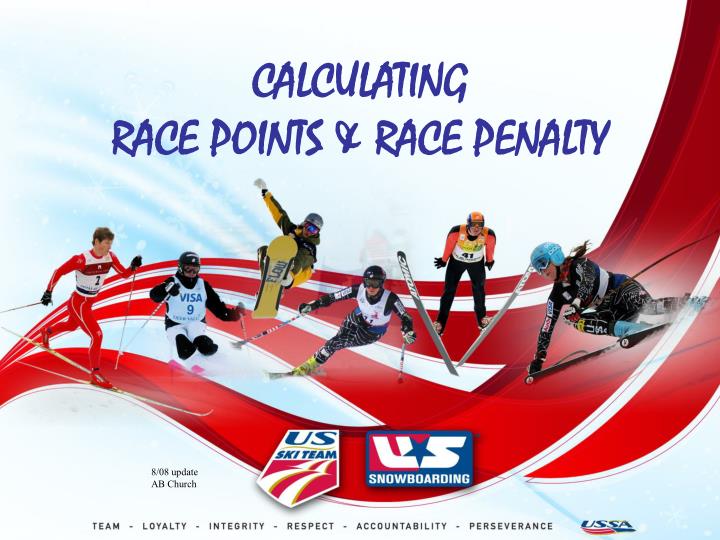 PPT CALCULATING RACE POINTS & RACE PENALTY PowerPoint Presentation