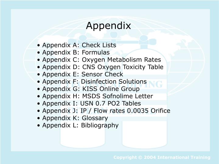 Ppt Appendix Powerpoint Presentation Free Download Id3287495