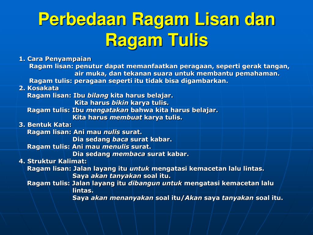 Ppt Ragam Bentuk Dan Makna Bahasa Powerpoint Presentation