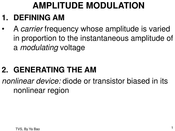 PPT - AMPLITUDE MODULATION PowerPoint Presentation, free download - ID