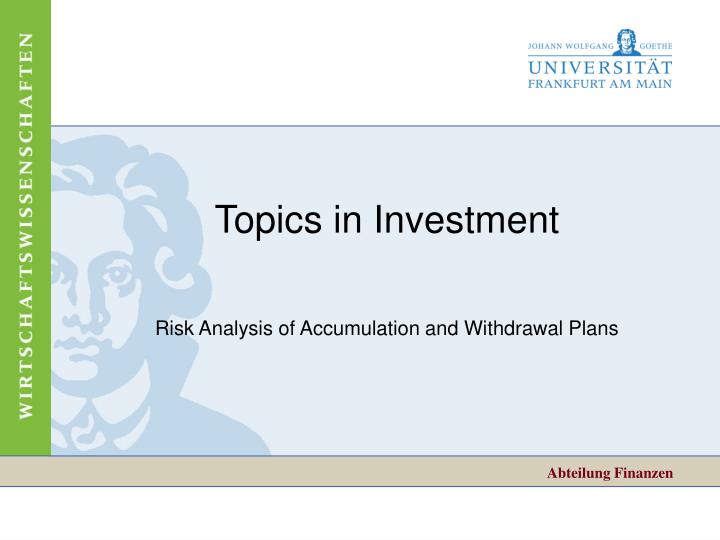 PPT Topics in Investment PowerPoint Presentation, free download ID