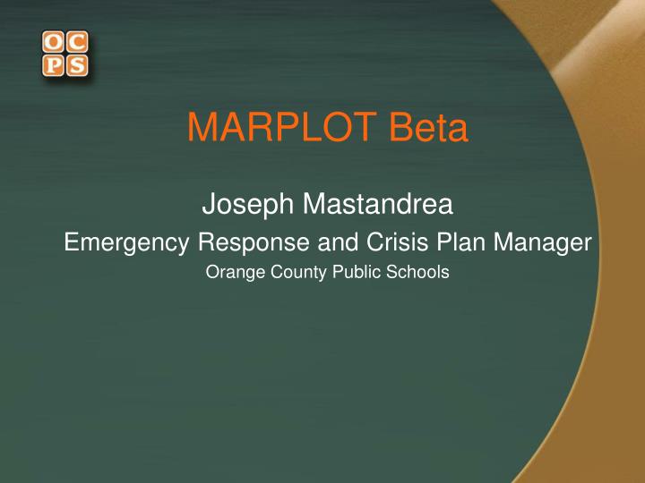 Marplot PPT - MARPLOT Beta PowerPoint Presentation, free download - ID:3289275