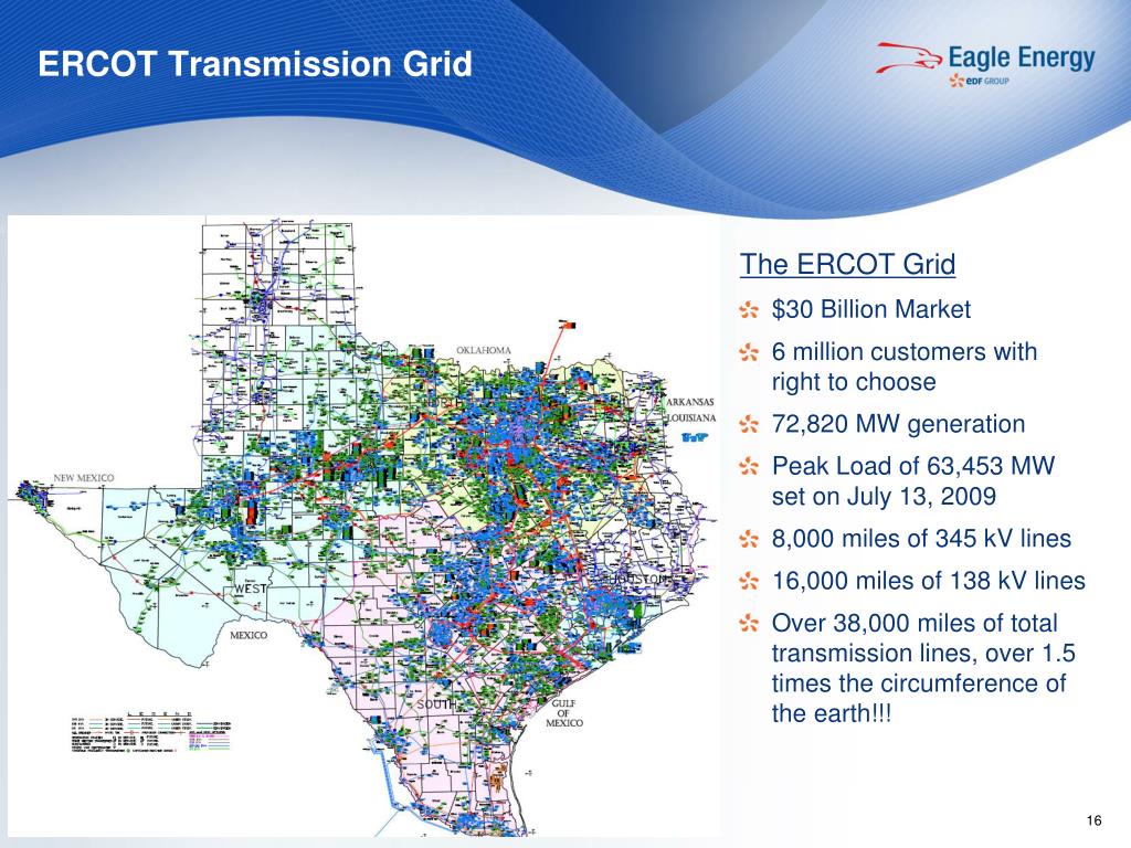 Ercot Transmission Line Map