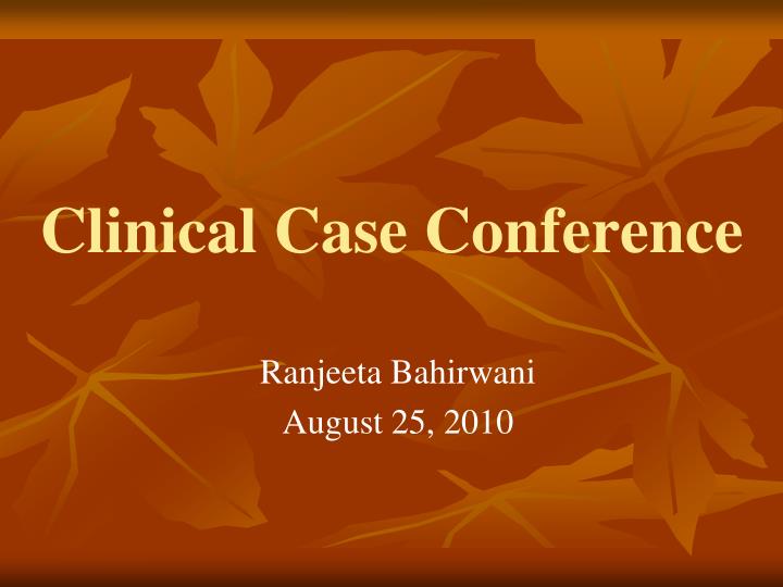 case presentation in conference