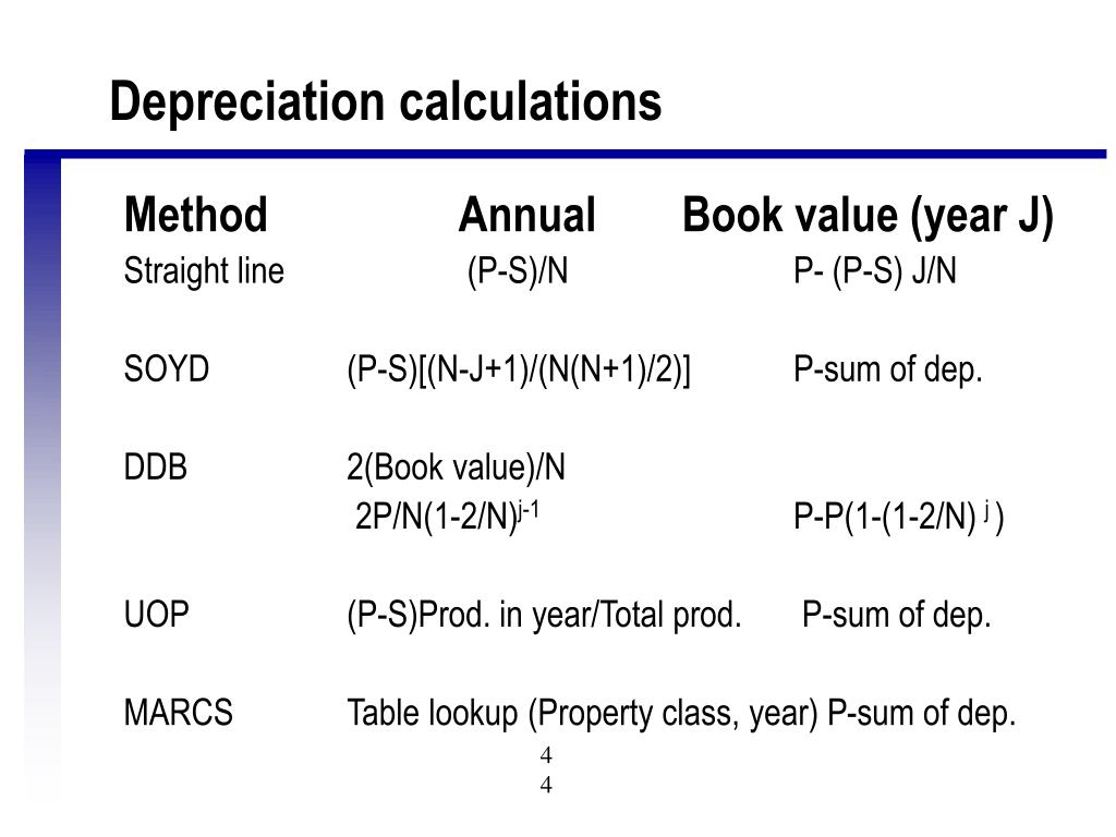 ppt john d lee industrial engineering powerpoint depreciation marcs