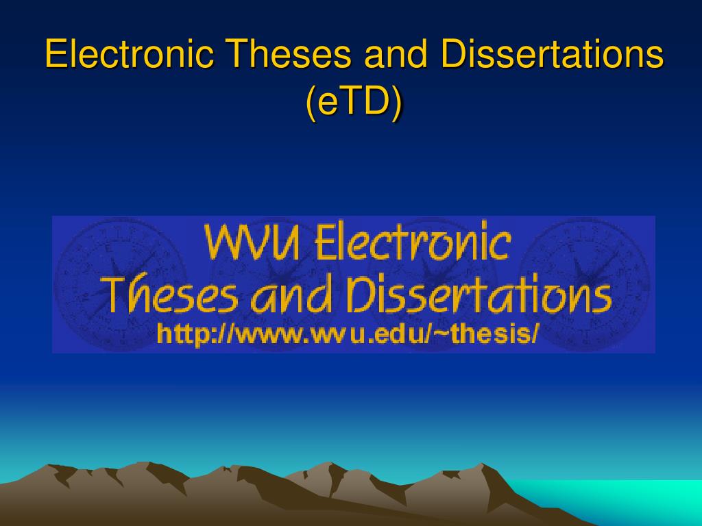 wvu theses and dissertations