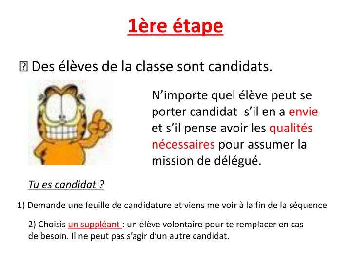 PPT - Élections des délégués de classe PowerPoint Presentation - ID:3293358
