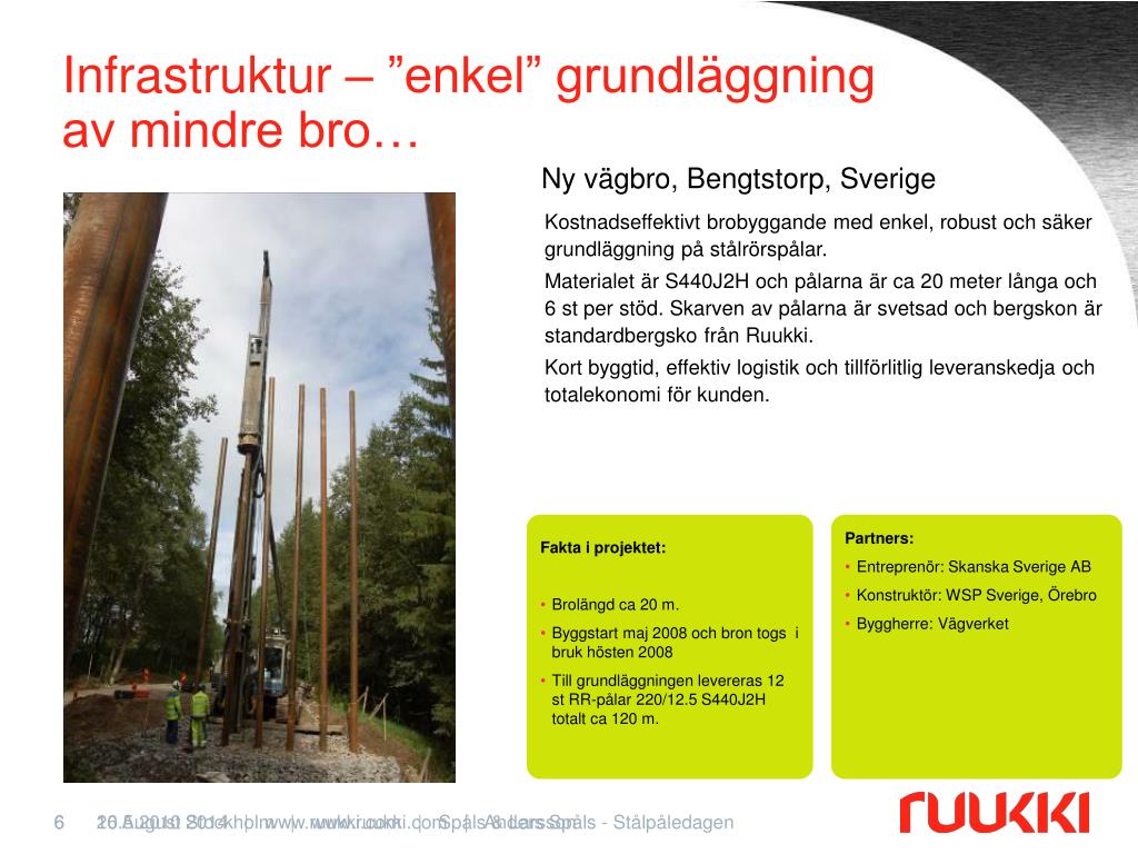 PPT - Modern grundläggning – RD-pålar med dragförankring... PowerPoint ...