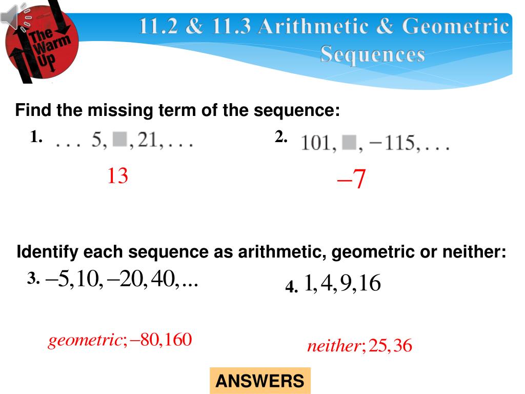 PPT - 2222.22 & 2222.22 Arithmetic & Geometric Sequences PowerPoint In Arithmetic And Geometric Sequences Worksheet