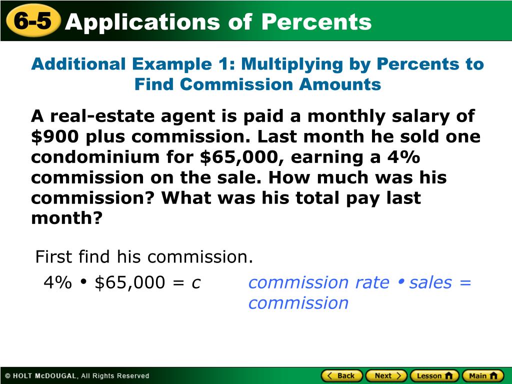 Commission Income Example PPT - Understanding Commission, Sales Tax, and Earnings Percentages ...